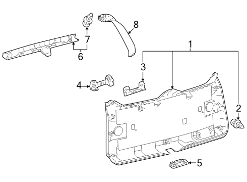 2024 Toyota Grand Highlander Interior Trim - Lift Gate Diagram