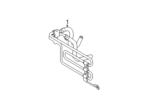 2004 Toyota Highlander Cooler Sub-Assembly, Power Steering Oil Diagram for 44402-48032