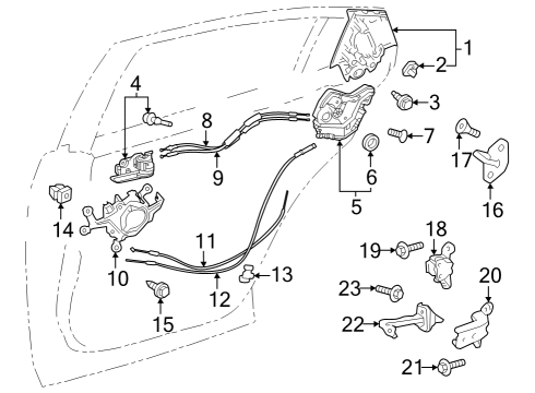 2023 Toyota Prius Lock & Hardware Diagram 4 - Thumbnail