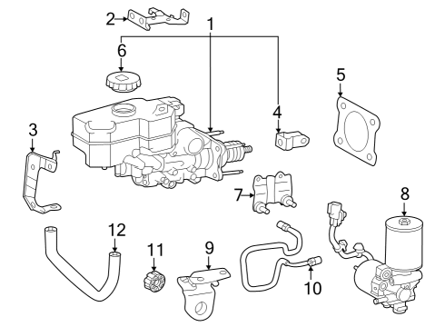 2024 Toyota Sequoia CYLINDER SUB-ASSY, B Diagram for 47055-0C030