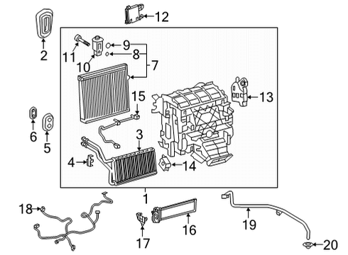 2022 Toyota RAV4 Prime Valve Assembly, Water Diagram for 87240-42010