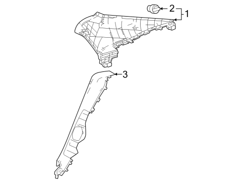 2023 Toyota Prius Interior Trim - Quarter Panels Diagram