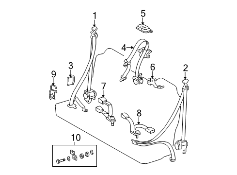 2006 Toyota Tundra Seat Belt Diagram 6 - Thumbnail