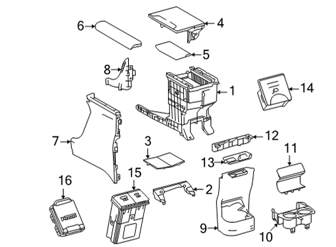 2023 Toyota Sienna ARMREST ASSY, RR CON Diagram for 58920-08030-B4