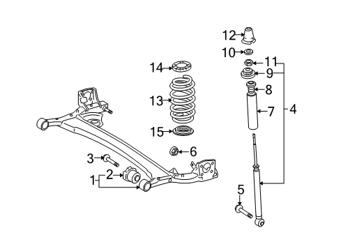 2009 Scion xD Rear Suspension Diagram