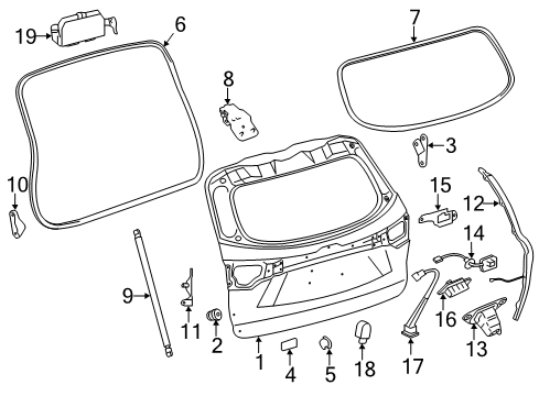 2019 Toyota Highlander Back Glass, Electrical Diagram