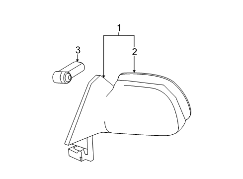 2008 Toyota Matrix Outside Mirrors Diagram