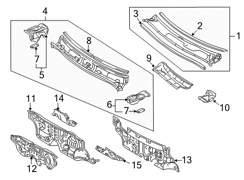 2006 Toyota Highlander Cowl Diagram 2 - Thumbnail