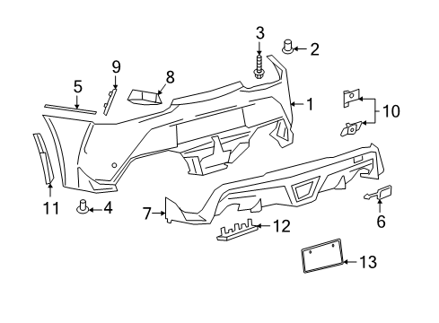 2021 Toyota GR Supra Bumper & Components - Rear Diagram 1 - Thumbnail