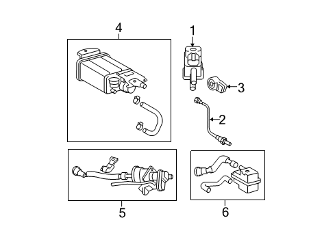 2008 Toyota Camry Emission Components Diagram 1 - Thumbnail