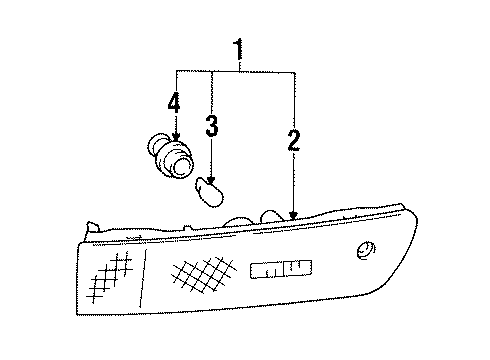 1994 Toyota Camry Side Marker Lamps, Electrical Diagram