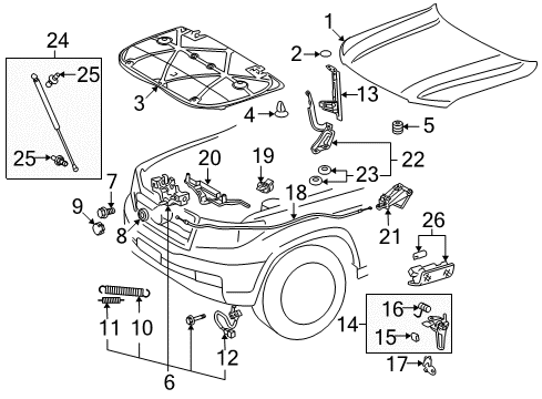 2008 Toyota Land Cruiser Lamp Assembly, Courtesy Diagram for 81230-48020