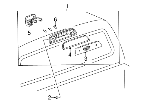 2004 Toyota Tacoma High Mount Lamps Diagram