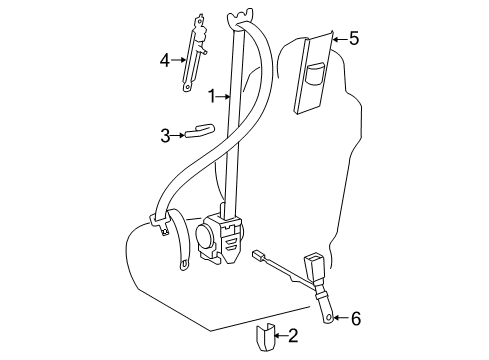 2021 Toyota Tundra Seat Belt Diagram 1 - Thumbnail