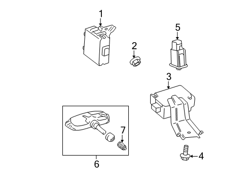 2010 Toyota Highlander Tire Pressure Monitoring, Electrical Diagram 1 - Thumbnail