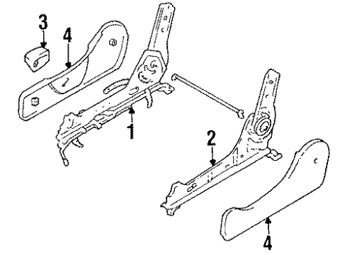 1991 Toyota 4Runner Tracks & Components Diagram