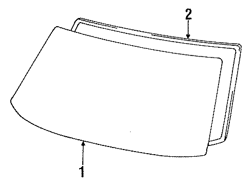 1988 Toyota Corolla Windshield Glass Diagram