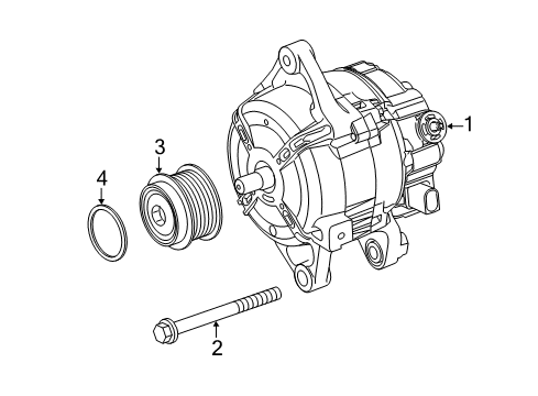 2019 Toyota Corolla Alternator Assembly W/Regulator Diagram for 27060-0T230