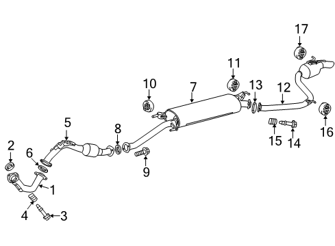 2017 Toyota RAV4 Exhaust Components Diagram 2 - Thumbnail