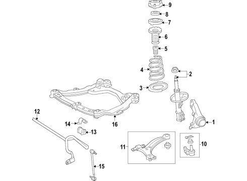 2019 Toyota Camry Bar, Stabilizer, Front Diagram for 48811-33210