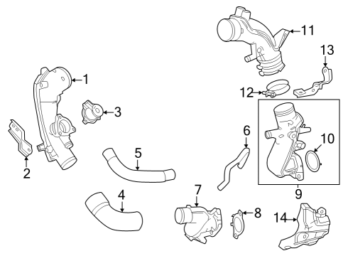 2024 Toyota Sequoia TUBE SUB-ASSY, AIR Diagram for 17309-70020