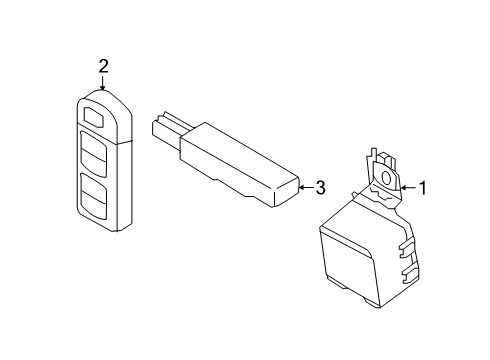 2020 Toyota Yaris Keyless Entry Components Diagram