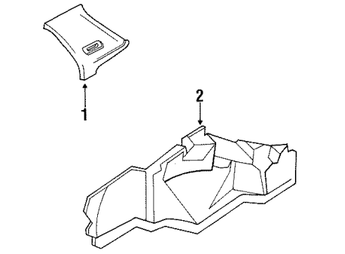 1992 Toyota Cressida Interior Trim - Quarter Panels Diagram