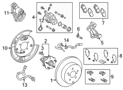 2021 Toyota Sienna Brake Components, Brakes Diagram 3 - Thumbnail