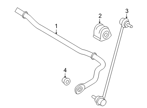 2010 Scion xB Stabilizer Bar & Components - Front Diagram