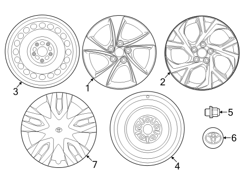 2020 Toyota C-HR Wheel, Disc Diagram for 42611-F4040