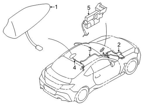 2023 Toyota GR86 ANTENNA ASSY XMT Diagram for SU003-09675