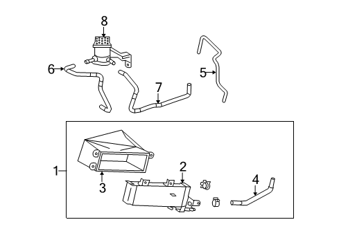 2007 Toyota Highlander Cooler Assembly, Oil Diagram for 32910-48070