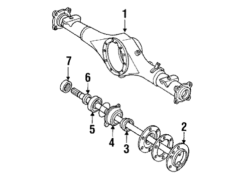 1993 Toyota 4Runner Axle Housing - Rear Diagram