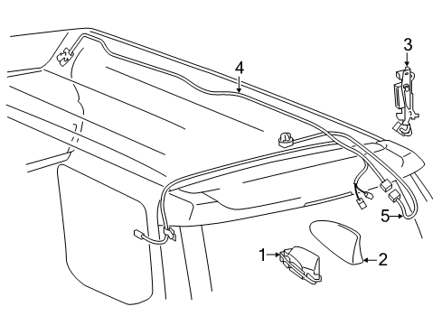 2014 Toyota 4Runner Antenna & Radio Diagram 2 - Thumbnail