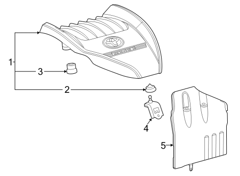 2023 Toyota Highlander COVER SUB-ASSY, ENGI Diagram for 12601-F0160