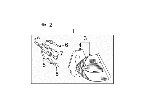 2003 Toyota Camry Combination Lamps Diagram