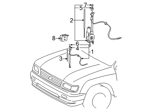 1996 Toyota Tacoma Antenna & Radio Diagram