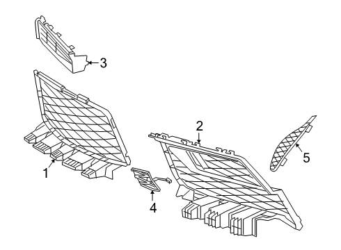 2021 Toyota GR Supra Grille & Components Diagram