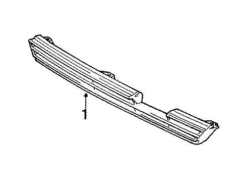 1994 Toyota Paseo Grille & Components Diagram