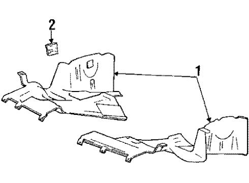 1992 Toyota Celica Cover, Engine Under Diagram for 51441-20231