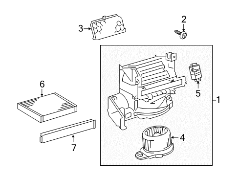 2015 Toyota Prius C Blower Motor & Fan, Air Condition Diagram