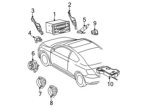 2010 Scion tC Navigation System, Audio/RSE Diagram for 08545-00931