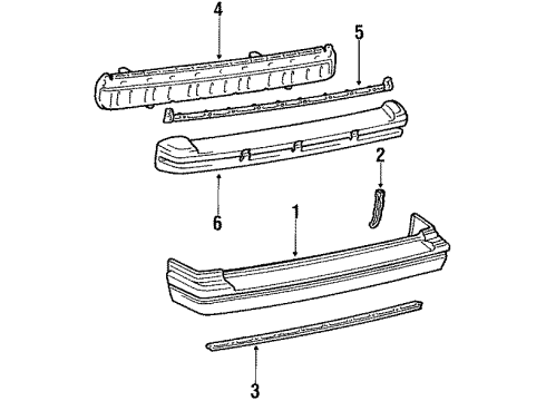 1987 Toyota Tercel Rear Bumper Diagram 2 - Thumbnail