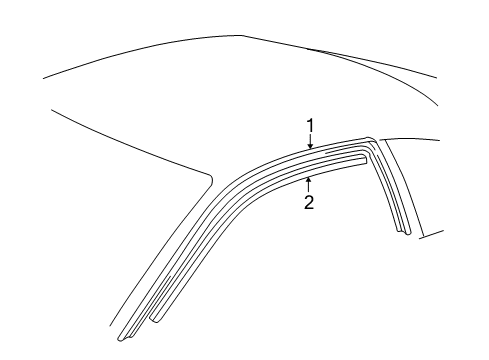 2002 Toyota Solara Exterior Trim - Roof Diagram 2 - Thumbnail