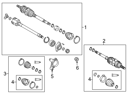 2018 Toyota Camry Drive Axles - Front Diagram 2 - Thumbnail