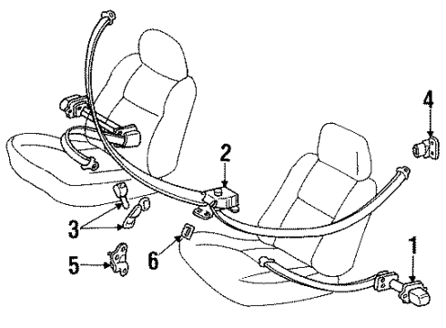 1991 Toyota Corolla Front Seat Belts Diagram