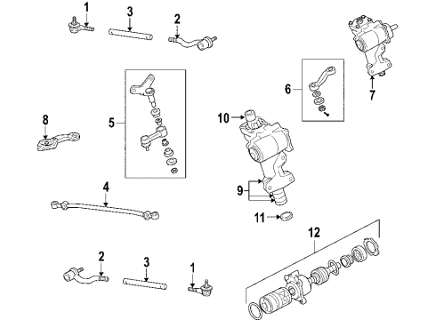 1984 Toyota Cressida Steering Gear & Linkage Diagram