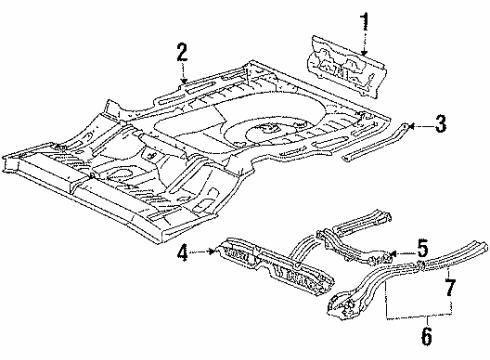 1984 Toyota Camry Extension, Rear Floor Pan To Quarter Panel, RH Diagram for 58313-32030