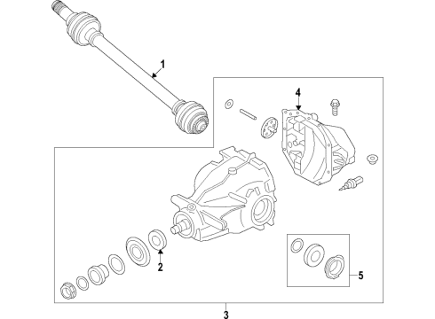 2022 Toyota GR Supra Rear Axle, Differential, Drive Axles, Propeller Shaft Diagram