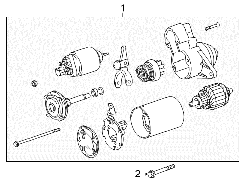 2022 Toyota C-HR Starter Assembly Diagram for 28100-0T350